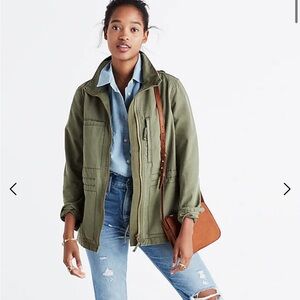 Madewell Fleet Jacket - Utility, Army Green Zip-up